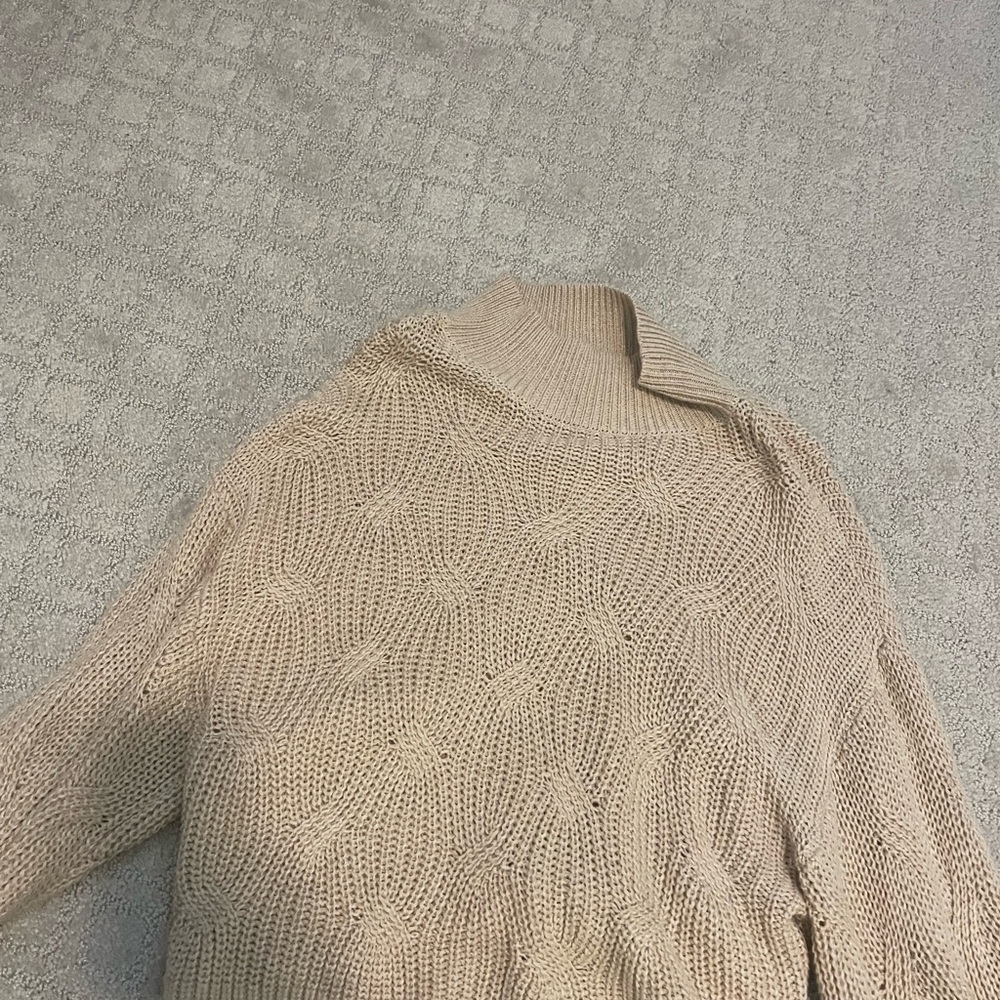 Altar'd State Tan Cowl Neck Sweater